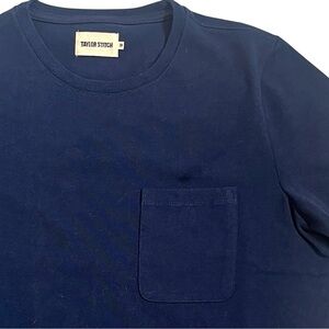 Taylor Stitch Heavy Bag Pocket Tee Navy T-Shirt Size 38 Cotton Short Sleeve
